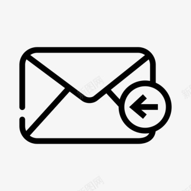 接收电子邮件传入邮件传入消息图标