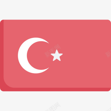 土耳其国旗17平坦图标