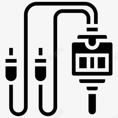 电机电子元件8字形图标