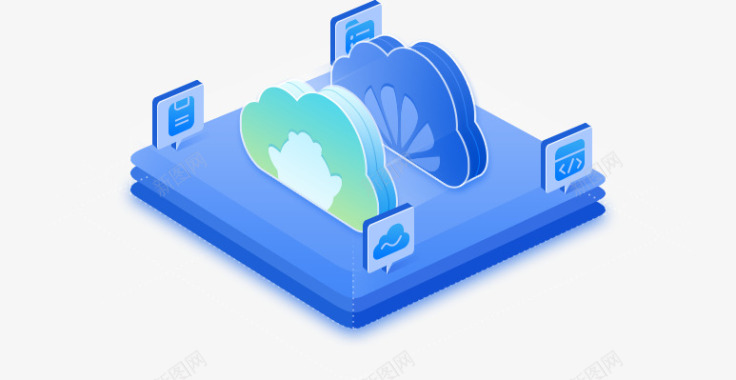 icon云服务器科技各种科技类透明图光感互联网金融图标