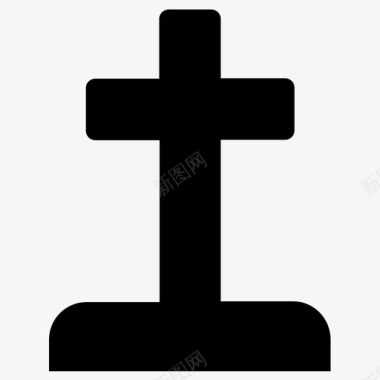 死亡基督徒十字架图标