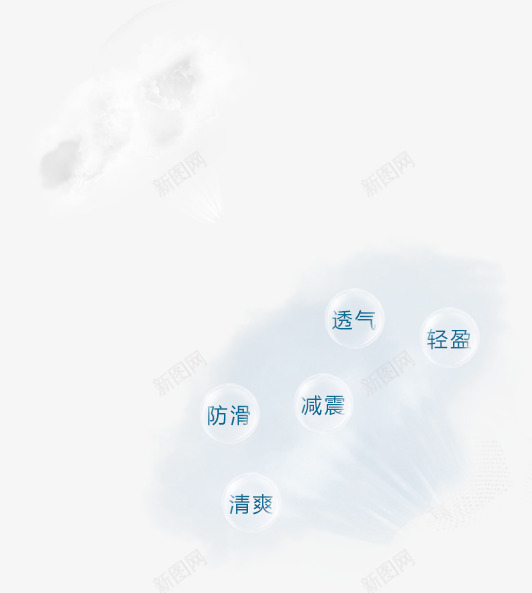 透气标识套图png免抠素材_新图网 https://ixintu.com 空气流通 透气性 向上 套图 标签 标识 箭头 蓝色 透气