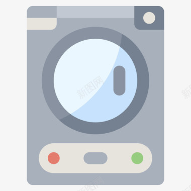 干衣机洗衣房67扁平图标