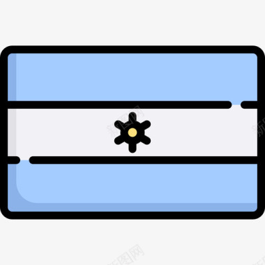 阿根廷国旗18线颜色图标