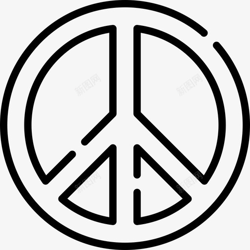 和平象征希望5直线svg_新图网 https://ixintu.com 和平 象征 希望 直线