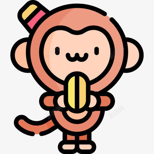 116彩色猴子马戏团svg_新图网 https://ixintu.com 彩色 猴子 马戏团