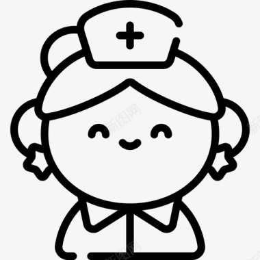 护士医疗服务16直系图标