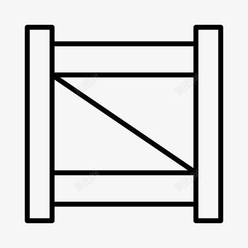 围栏农业农场svg_新图网 https://ixintu.com 围栏 大门 农业 农场