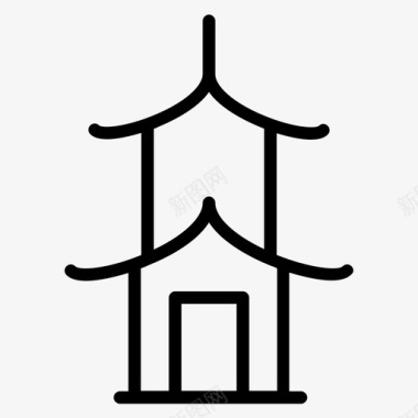 宝塔建筑日本图标