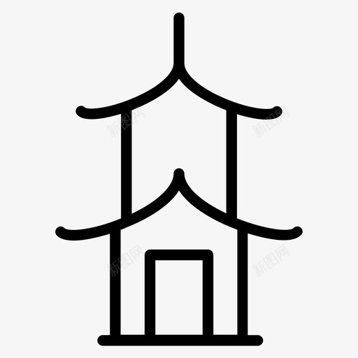 宝塔建筑日本svg_新图网 https://ixintu.com 建筑 宝塔 日本 地标 寺庙 25个 线图 图标