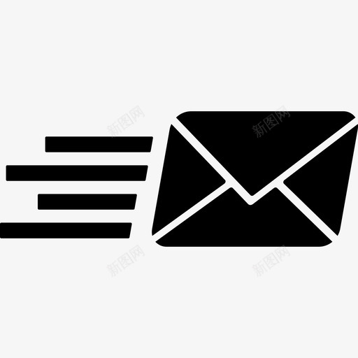 快速邮件投递邮政服务svg_新图网 https://ixintu.com 快速 邮件 邮政服务 投递 速度 实心 图标