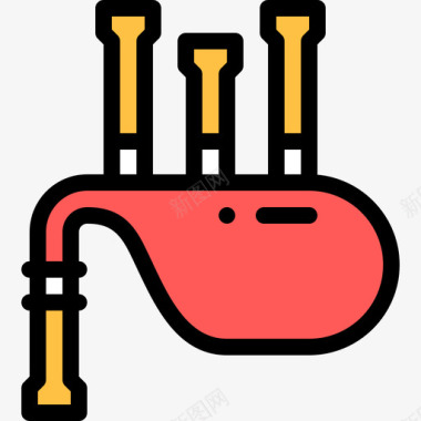 风笛欧洲10线型颜色图标