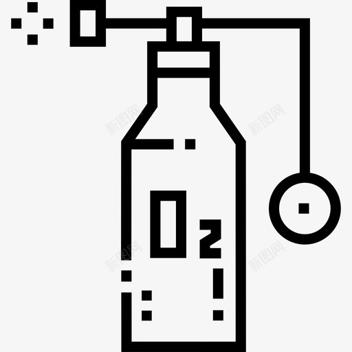氧气管医疗服务14线性svg_新图网 https://ixintu.com 氧气 气管 医疗服务 线性