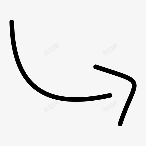 箭头曲线图方向涂鸦svg_新图网 https://ixintu.com 箭头 曲线图 绘制 方向 涂鸦