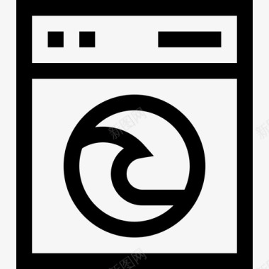 洗衣机卫生消毒线性图标