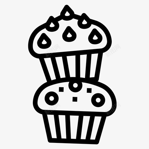 松饼蛋糕杯子svg_新图网 https://ixintu.com 甜点 松饼 蛋糕 杯子 bakeryoutline