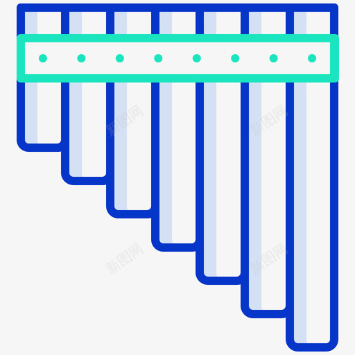 长笛乐器52轮廓颜色svg_新图网 https://ixintu.com 长笛 乐器 轮廓 颜色