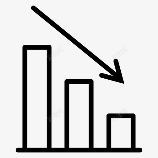 减少分析图表svg_新图网 https://ixintu.com 财务 减少 分析 图表 损失 统计 图标