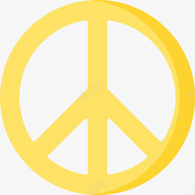 和平符号希望7扁平图标