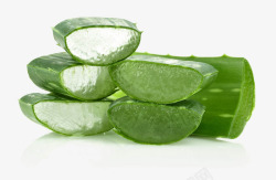 佑佑佑小溪图绿色植物化妆品食品芦荟芦荟胶绿色植物叶素材