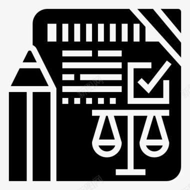 传票法律与司法56字形图标