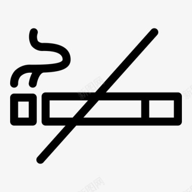 禁止吸烟标志标牌图标