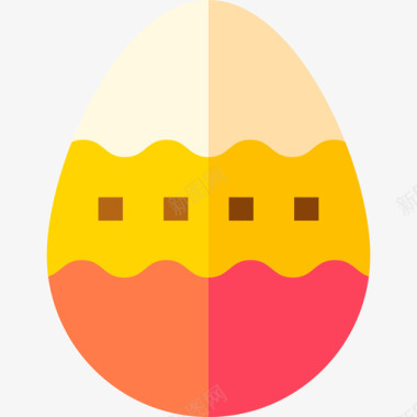 复活节彩蛋甜点和糖果19平的图标