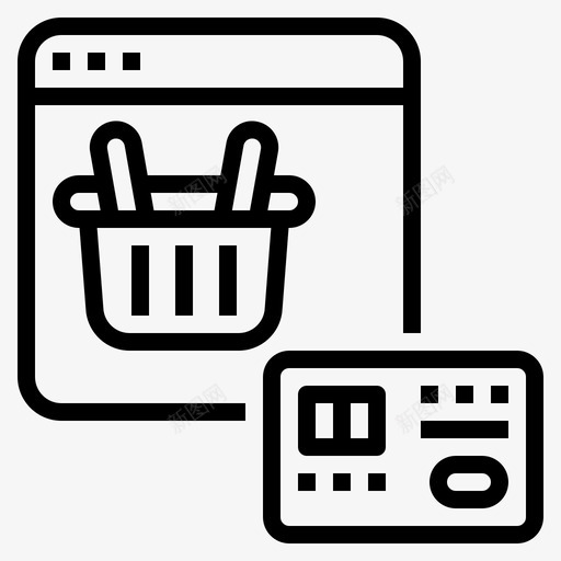 在线支付购物和电子商务21线性svg_新图网 https://ixintu.com 在线支付 购物 电子商务 线性
