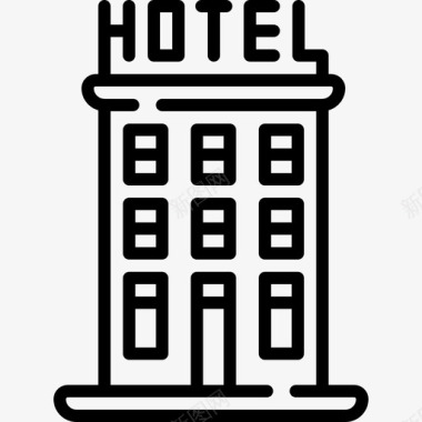 酒店夏151线性图标