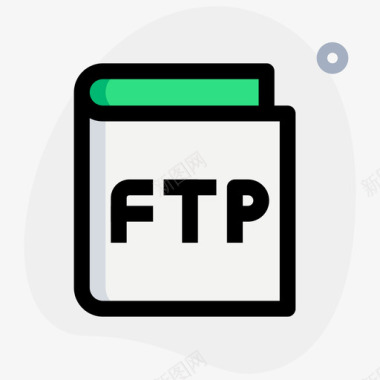 Ftp数据传输10圆形图标