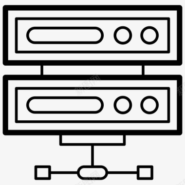 数据服务器数据中心数据网络图标