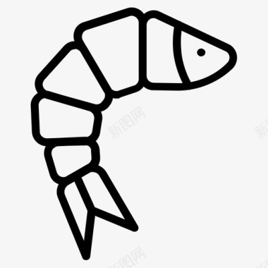 虾食用食物图标