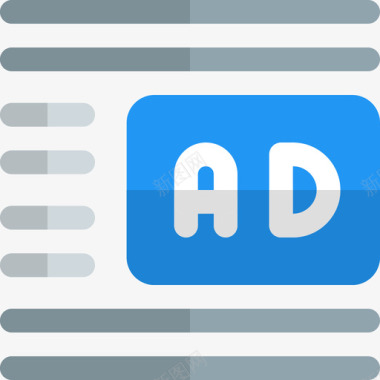 广告商务和广告4平面图标