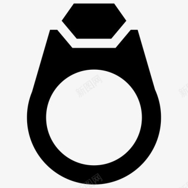 结婚戒指爱情黄金图标