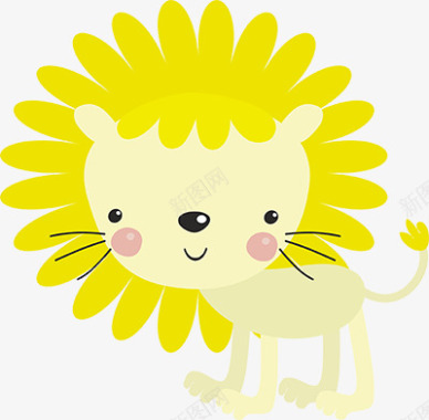 狮子可爱动物免扣图专辑Vol009可爱动物图标