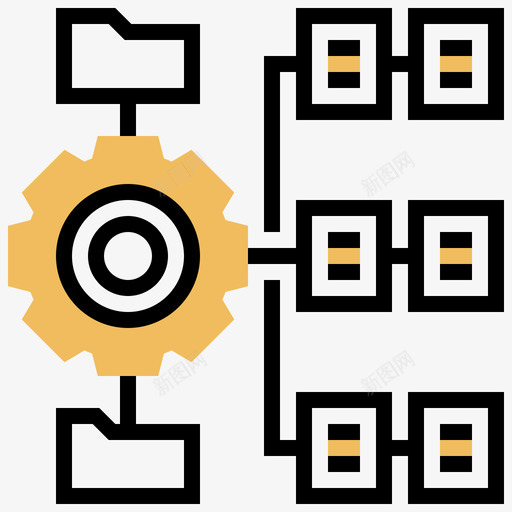 层次结构数据分析32黄色阴影svg_新图网 https://ixintu.com 层次 结构 数据分析 黄色 阴影