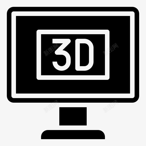 3d电影电视64填充svg_新图网 https://ixintu.com 3d 电影 电视 填充