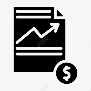 财务规划报告业务顾问字形图标