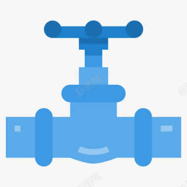天然气管道工工具13扁平图标