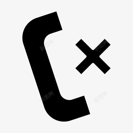未接电话取消通讯svg_新图网 https://ixintu.com 未接 电话 取消 通讯 来电 多媒体 字形