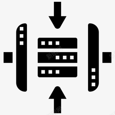 数据压缩网络技术32字形图标