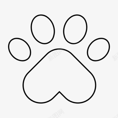 爪印猫狗图标