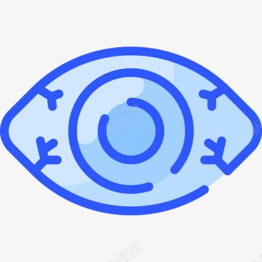 眼睛病毒传播80蓝色图标