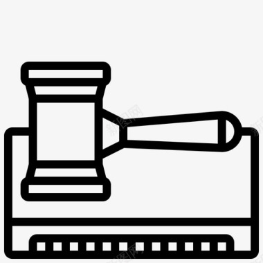 木槌法律与司法54直系图标