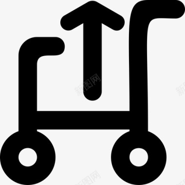 购物车向上箭头在线购物购物者图标