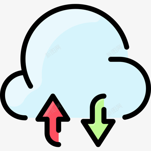 云存储互联网技术29线性彩色svg_新图网 https://ixintu.com 存储 互联网 技术 线性 彩色