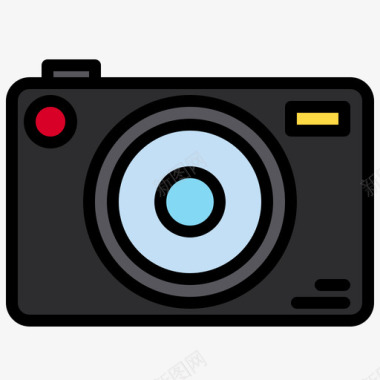 相机设计工具33线颜色图标