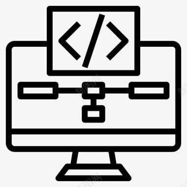 编码加密线性图标