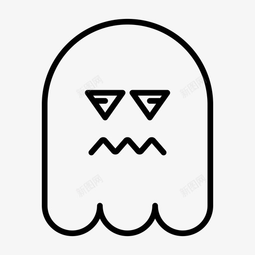 幽灵无聊表情svg_新图网 https://ixintu.com 幽灵 表情 无聊 幻影 1行