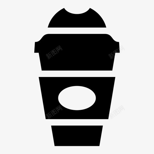 外卖杯咖啡一次性svg_新图网 https://ixintu.com 外卖 咖啡 一次性 固体 食品